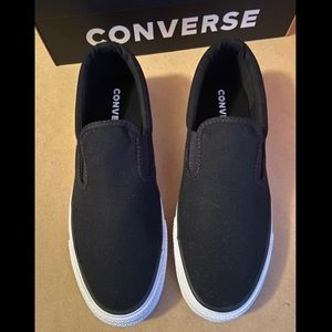 Converse Double Gore unisex slip-on sneakers mens 8 / womens 9.5 brand new black